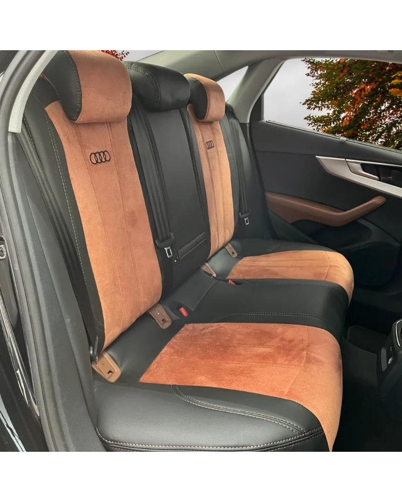 Audi A4 Araca Özel Oto Koltuk Kılıfı - 1.Kalite Deri Tay Tüyü - Görsel 5