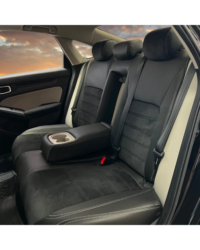 Honda Civic Özel Oto Koltuk Kılıfı - 1.Kalite Deri Tay Tüyü - Görsel 7