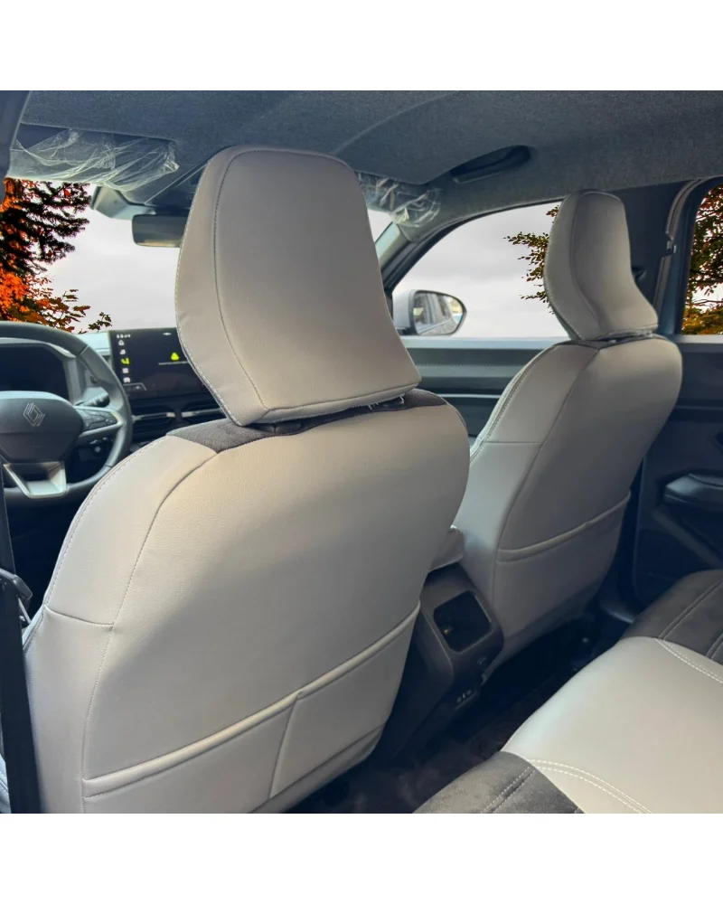 Renault Duster Araca Özel Oto Koltuk Kılıfı - 1.Kalite Deri Tay Tüyü - Görsel 3