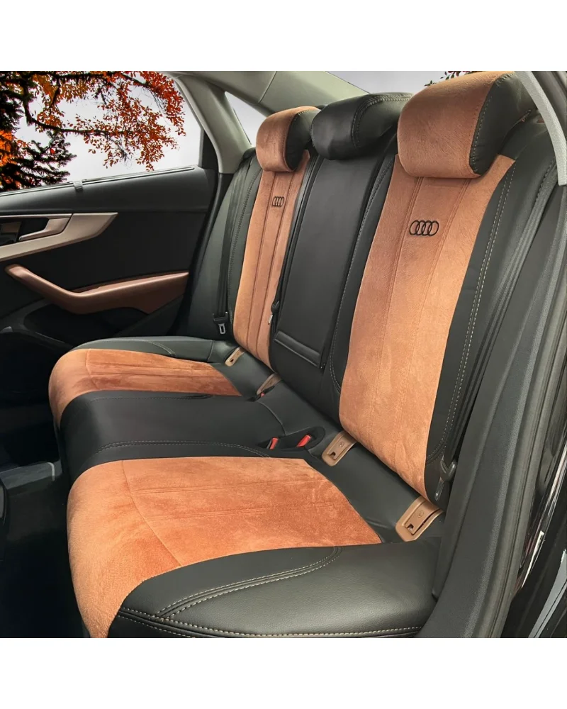Audi A4 Araca Özel Oto Koltuk Kılıfı - 1.Kalite Deri Tay Tüyü - Görsel 3