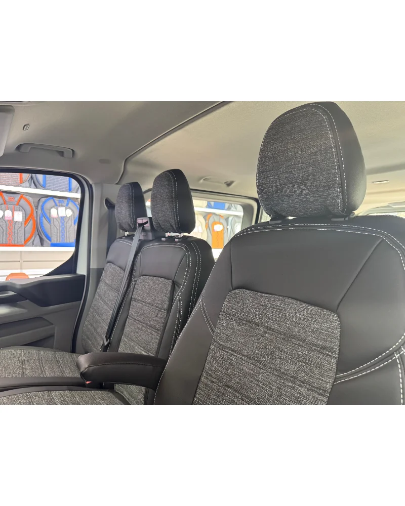 Ford Custom 5+1 Özel Oto Koltuk Kılıfı - 1.Kalite Deri Keten - Görsel 1
