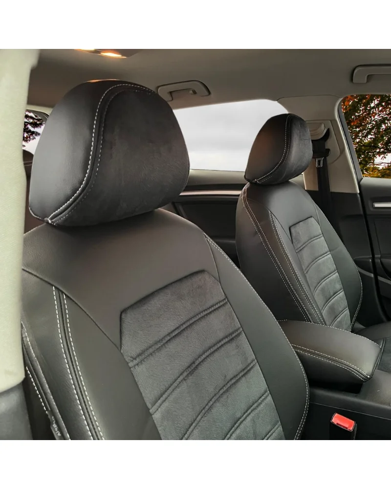 Audi A3 Araca Özel Oto Koltuk Kılıfı - 1.Kalite Deri Tay Tüyü - Görsel 8