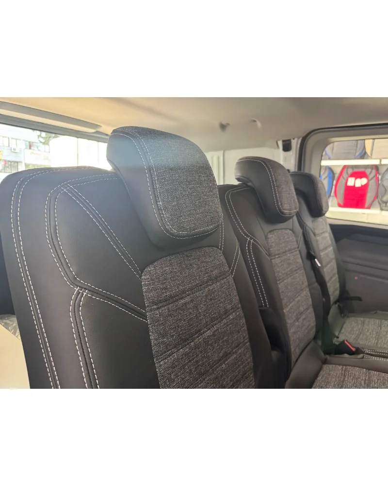 Ford Custom 5+1 Özel Oto Koltuk Kılıfı - 1.Kalite Deri Keten - Görsel 6