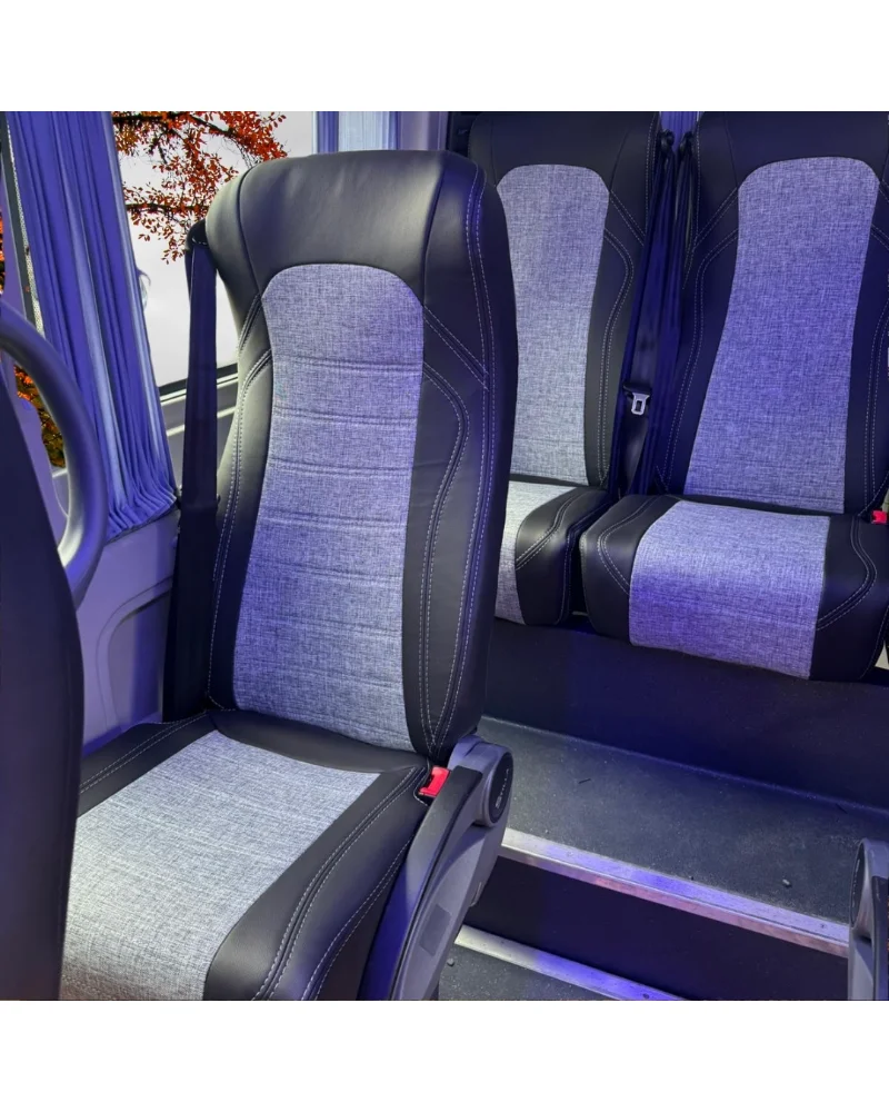 Fıat Ducato 15+2 Özel Oto Koltuk Kılıfı - 1.Kalite Deri Keten - Görsel 9