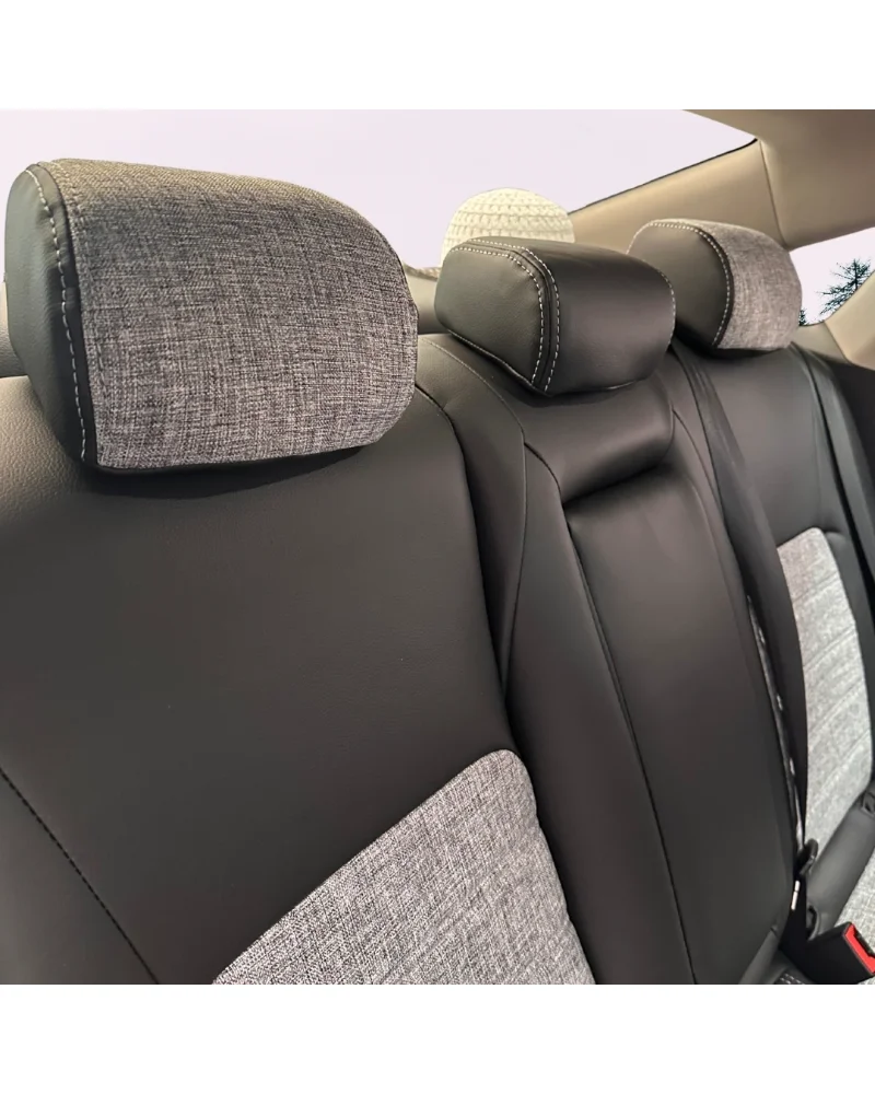 Honda Civic Özel Oto Koltuk Kılıfı - 1.Kalite Deri Keten - Görsel 8