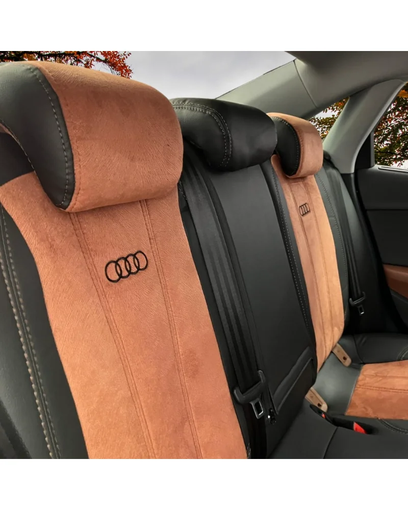 Audi A4 Araca Özel Oto Koltuk Kılıfı - 1.Kalite Deri Tay Tüyü - Görsel 6
