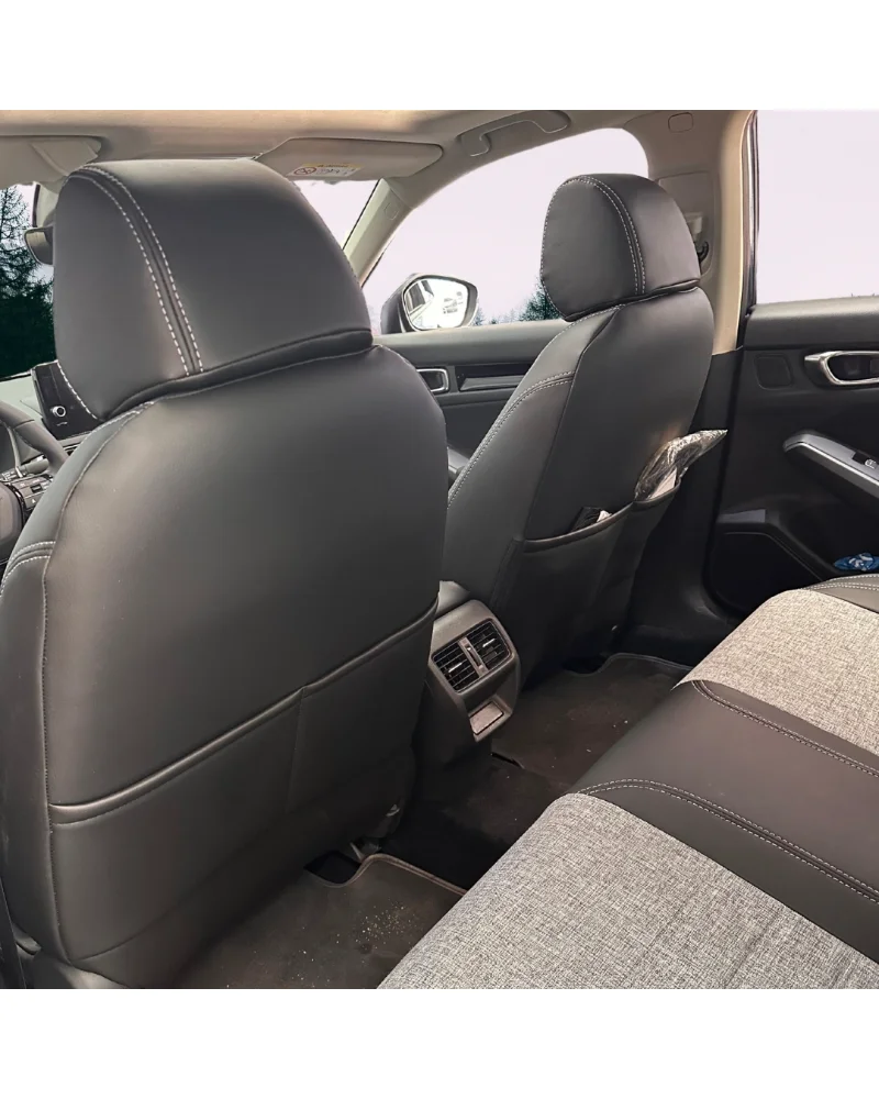 Honda Civic Özel Oto Koltuk Kılıfı - 1.Kalite Deri Keten - Görsel 5