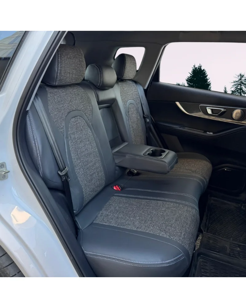Chery Tiggo 7 Pro Araca Özel Oto Koltuk Kılıfı - 1.Kalite Deri Keten - Görsel 6