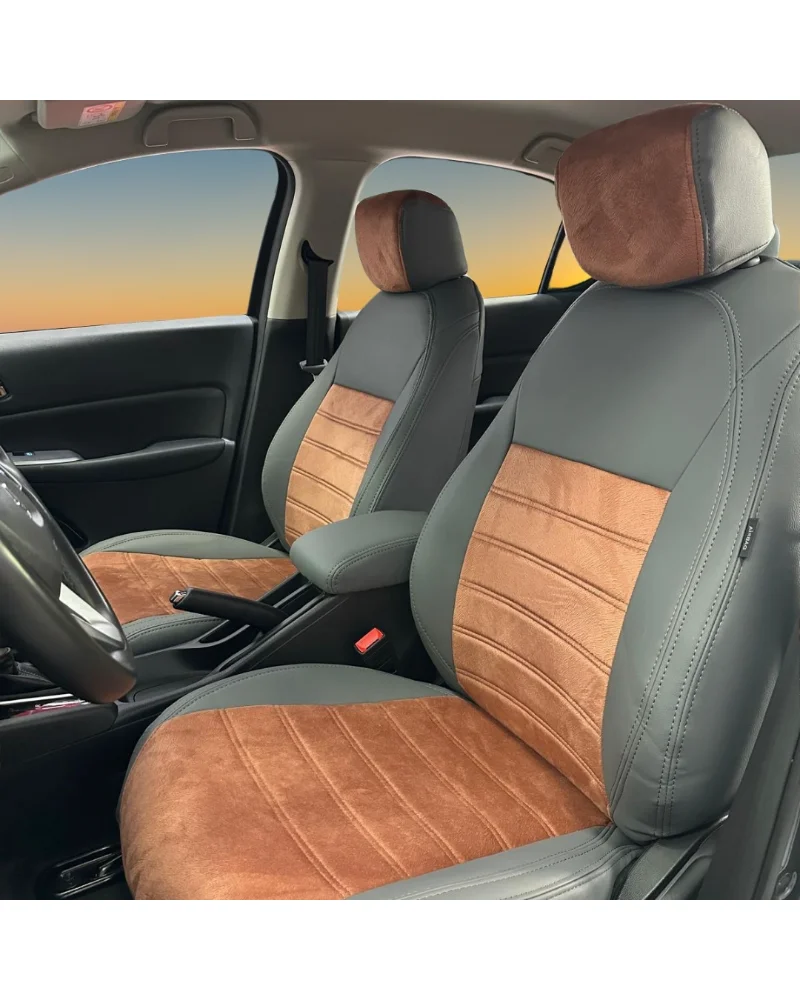 Honda City Özel Oto Koltuk Kılıfı - 1.Kalite Deri Tay Tüyü - Görsel 1