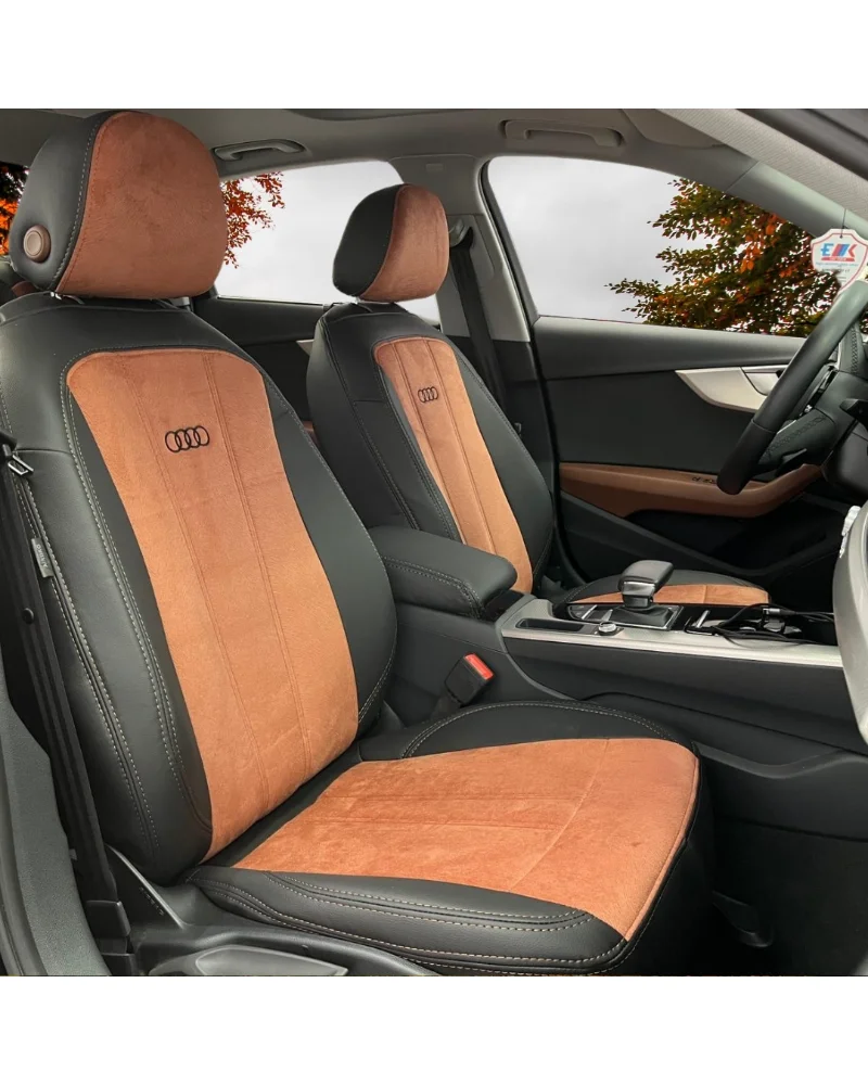 Audi A4 Araca Özel Oto Koltuk Kılıfı - 1.Kalite Deri Tay Tüyü - Görsel 9