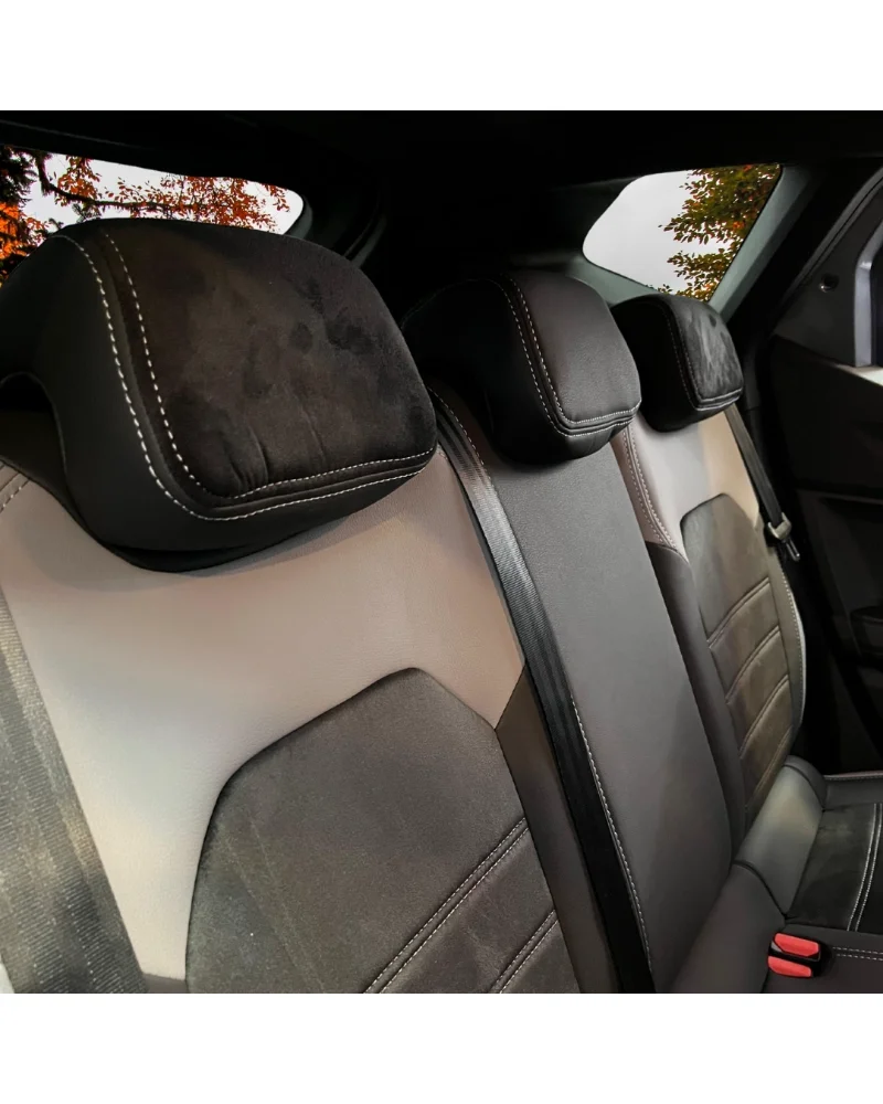 Renault Duster Araca Özel Oto Koltuk Kılıfı - 1.Kalite Deri Alacantara - Görsel 7