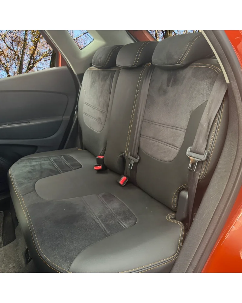 Renault Captur Araca Özel Oto Koltuk Kılıfı - 1.Kalite Deri Alcantara - Görsel 5