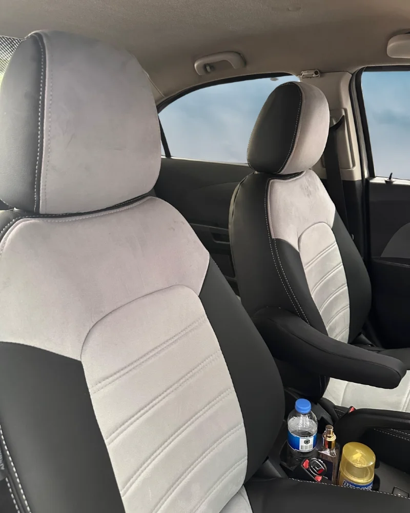 Chevrolet Aveo Özel Oto Koltuk Kılıfı - 1.Kalite Deri Alacantara - Görsel 5