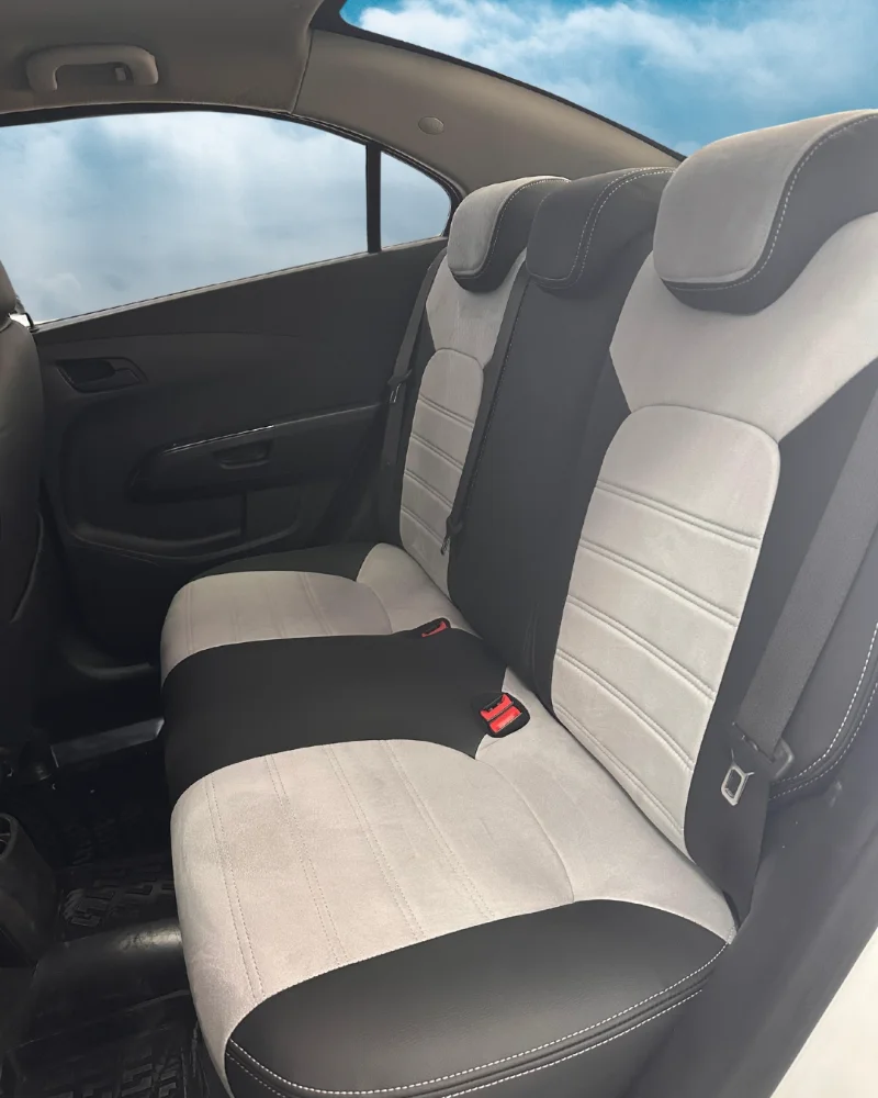 Chevrolet Aveo Özel Oto Koltuk Kılıfı - 1.Kalite Deri Alacantara - Görsel 9