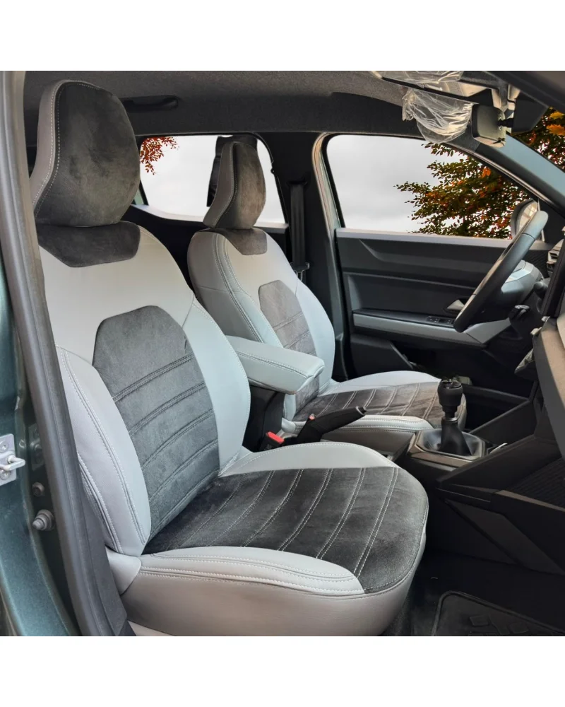 Renault Duster Araca Özel Oto Koltuk Kılıfı - 1.Kalite Deri Tay Tüyü - Görsel 7