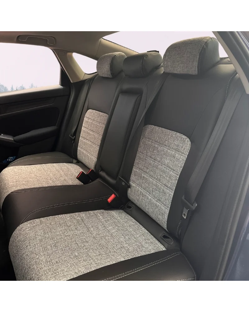 Honda Civic Özel Oto Koltuk Kılıfı - 1.Kalite Deri Keten - Görsel 6