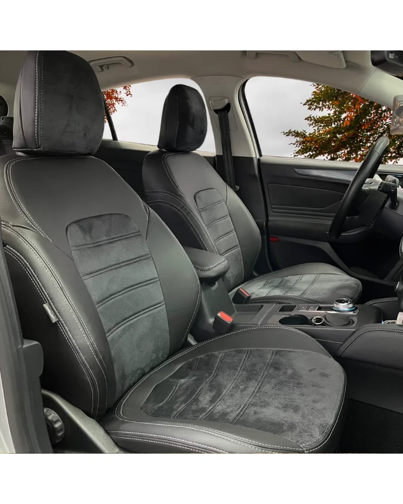 Ford Focus Özel Oto Koltuk Kılıfı - 1.Kalite Deri Tay Tüyü - Görsel 3