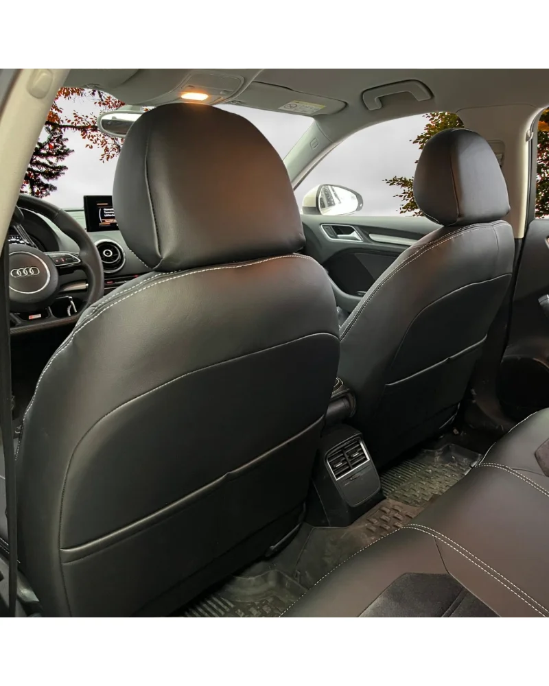 Audi A3 Araca Özel Oto Koltuk Kılıfı - 1.Kalite Deri Tay Tüyü - Görsel 7