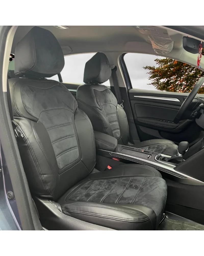 Renault Megane Araca Özel Oto Koltuk Kılıfı - 1.Kalite Deri Tay Tüyü - Görsel 5