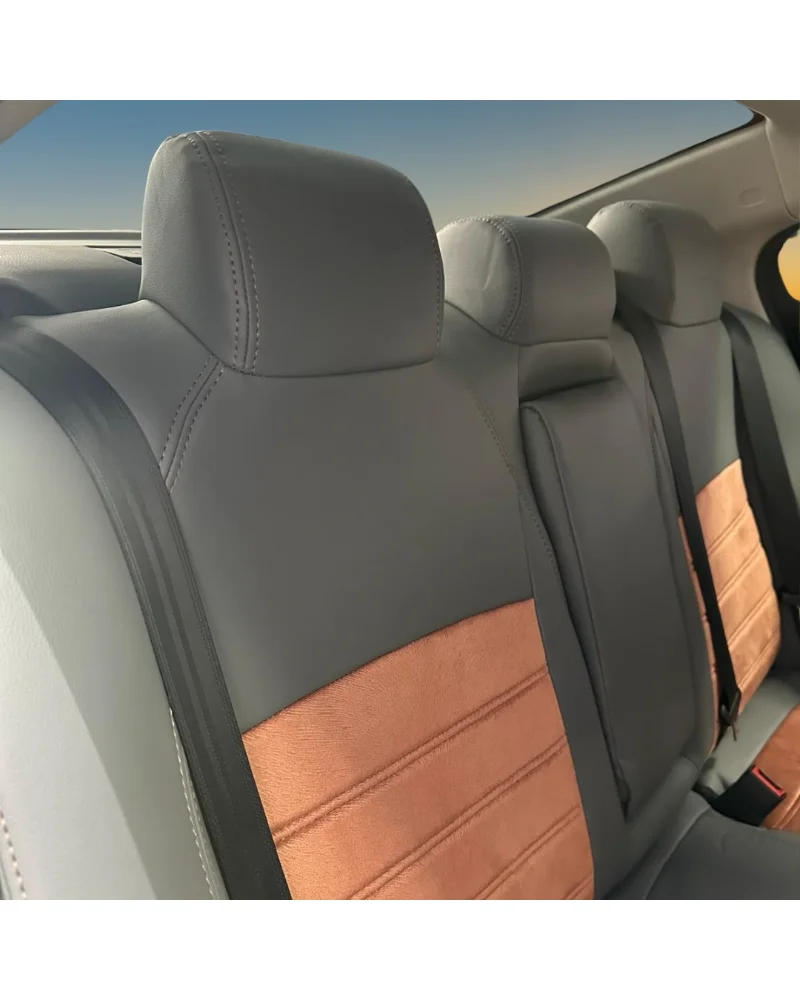 Honda City Özel Oto Koltuk Kılıfı - 1.Kalite Deri Tay Tüyü - Görsel 7