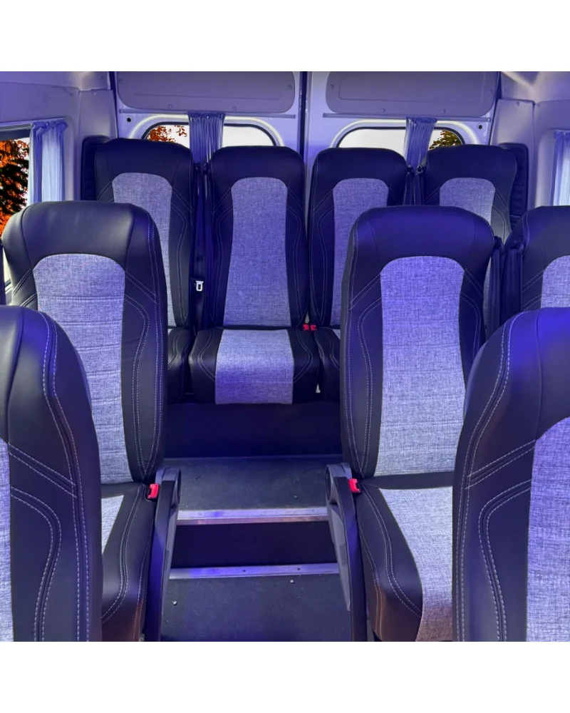 Fıat Ducato 15+2 Özel Oto Koltuk Kılıfı - 1.Kalite Deri Keten - Görsel 12