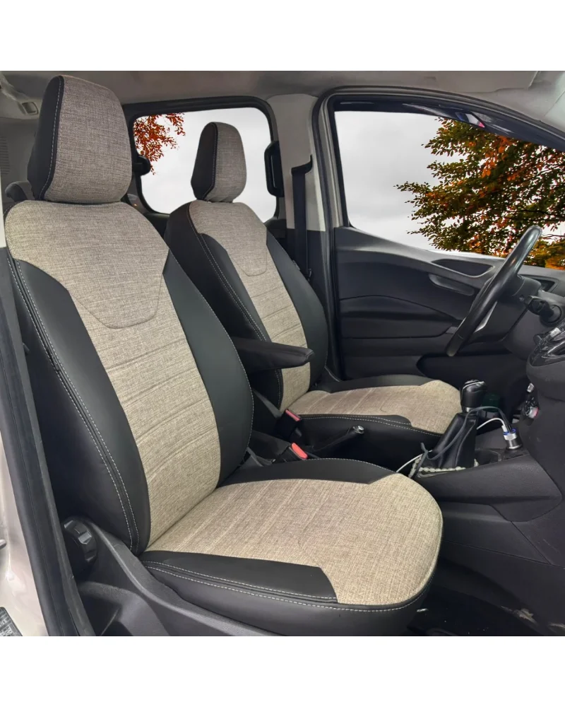 Ford Courier Özel Oto Koltuk Kılıfı - 1.Kalite Deri Keten - Görsel 9