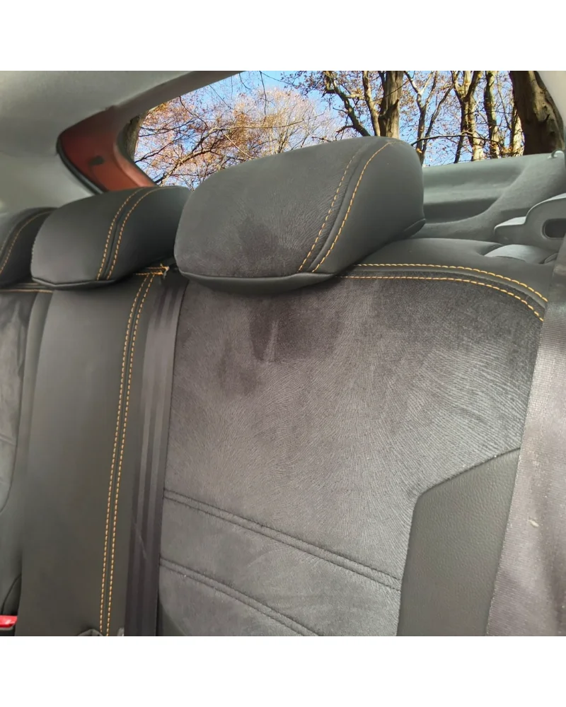 Renault Captur Araca Özel Oto Koltuk Kılıfı - 1.Kalite Deri Alcantara - Görsel 6