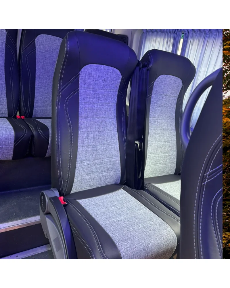 Fıat Ducato 15+2 Özel Oto Koltuk Kılıfı - 1.Kalite Deri Keten - Görsel 13
