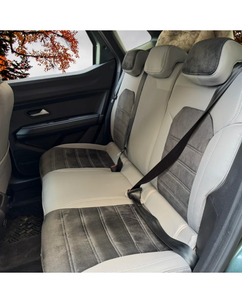 Renault Duster Araca Özel Oto Koltuk Kılıfı - 1.Kalite Deri Tay Tüyü - Görsel 4