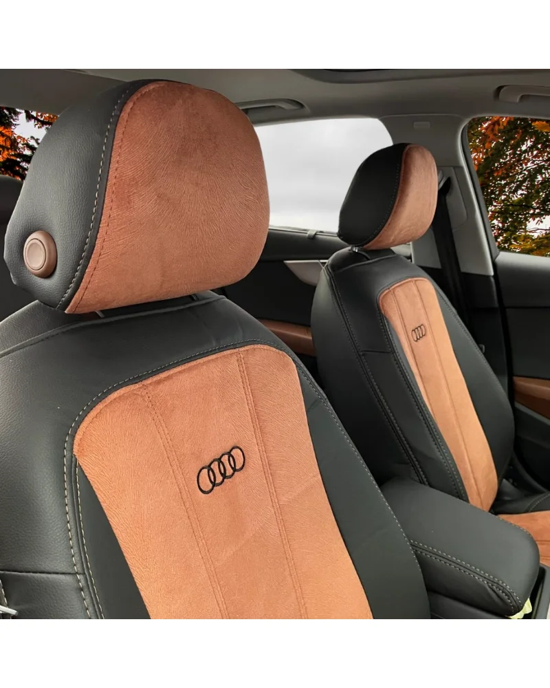 Audi A4 Araca Özel Oto Koltuk Kılıfı - 1.Kalite Deri Tay Tüyü - Görsel 8