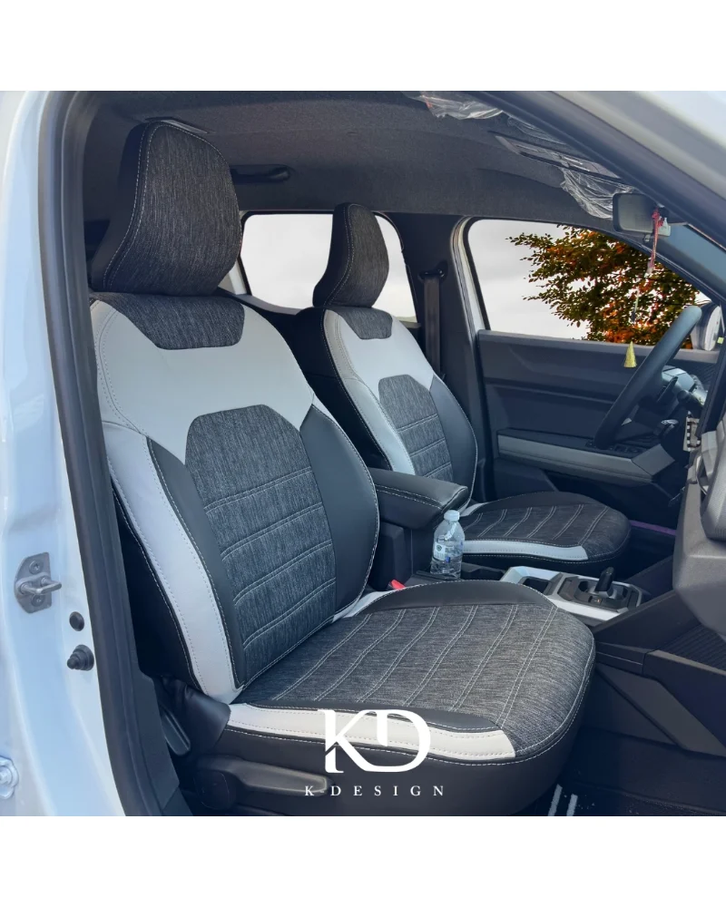 Renault Duster Araca Özel Oto Koltuk Kılıfı - 1.Kalite Deri Keten - Görsel 8